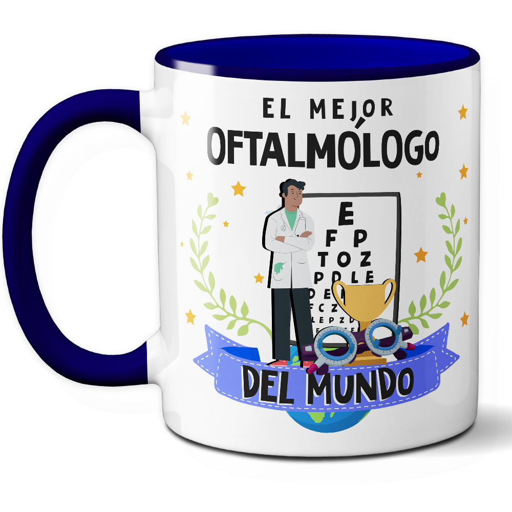 Taza Original 'El mejor oftalmólogo del mundo' - Ref. 65 - Cerámica 325 ml