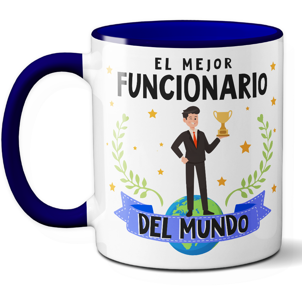 Taza Original 'El mejor funcionario del mundo' - Ref. 51 - Cerámica 325 ml
