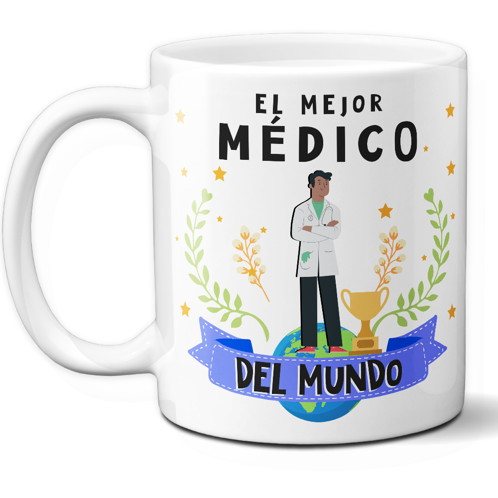 Taza Original 'El mejor médico del mundo' - Ref. 62 - Cerámica 325 ml