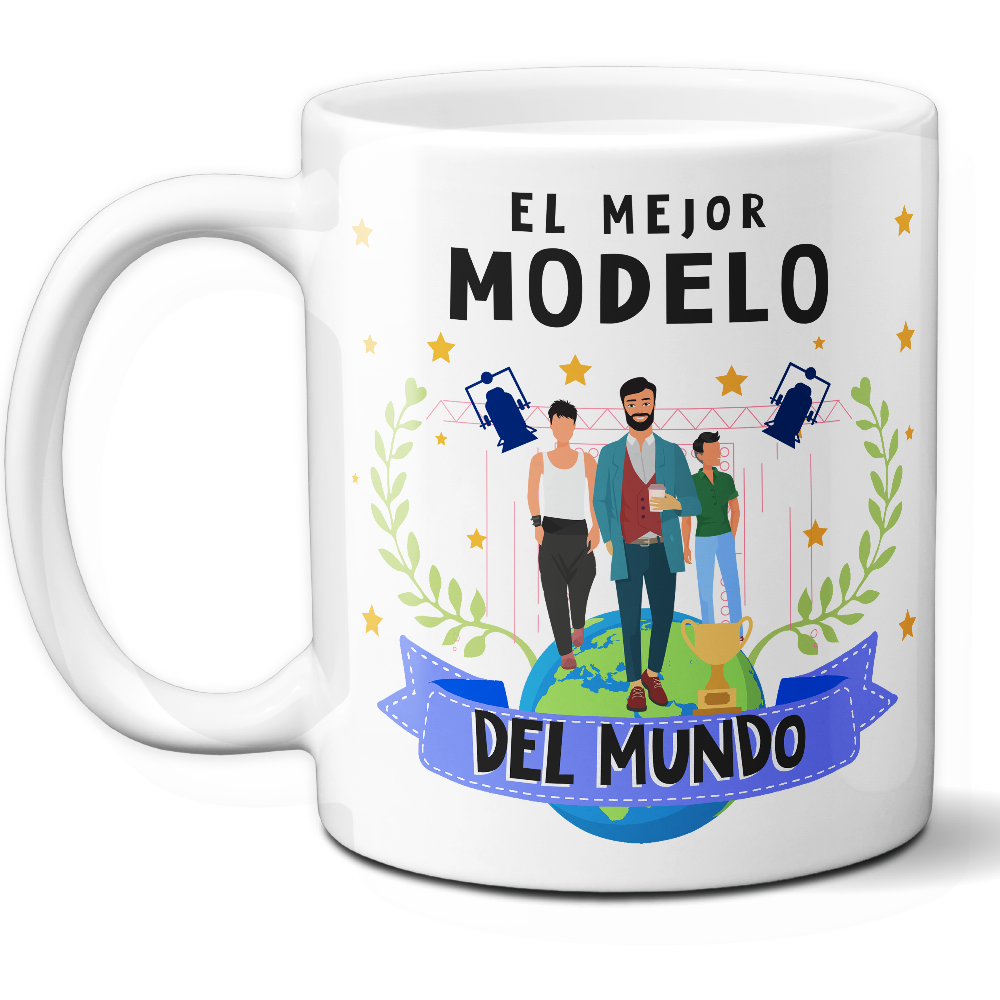 Taza Original 'El mejor modelo del mundo' - Ref. 82 - Cerámica 325 ml