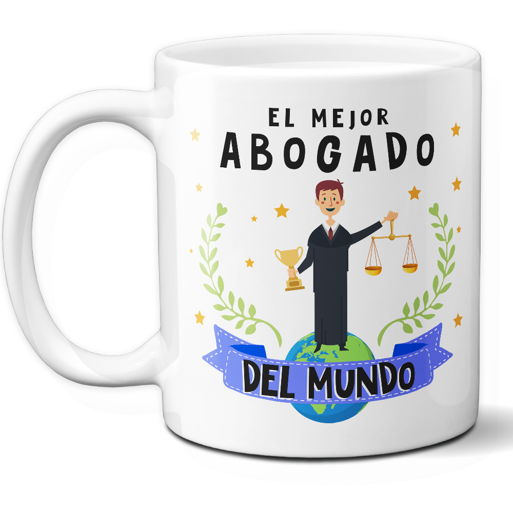 Taza Original 'El mejor abogado del mundo' - Ref. 28 - Cerámica 325 ml