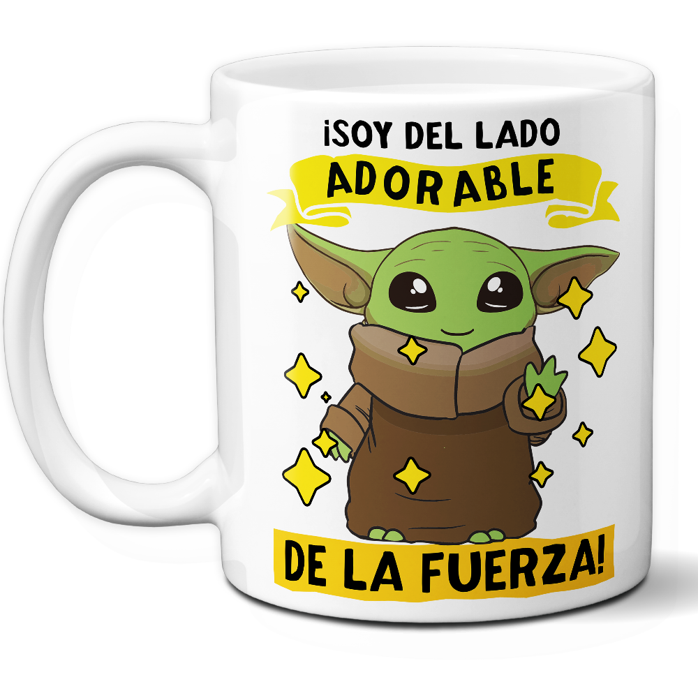 Taza Divertida '¡Soy del lado adorable de la fuerza!' – Ref. 3 – Cerámica 325 ml